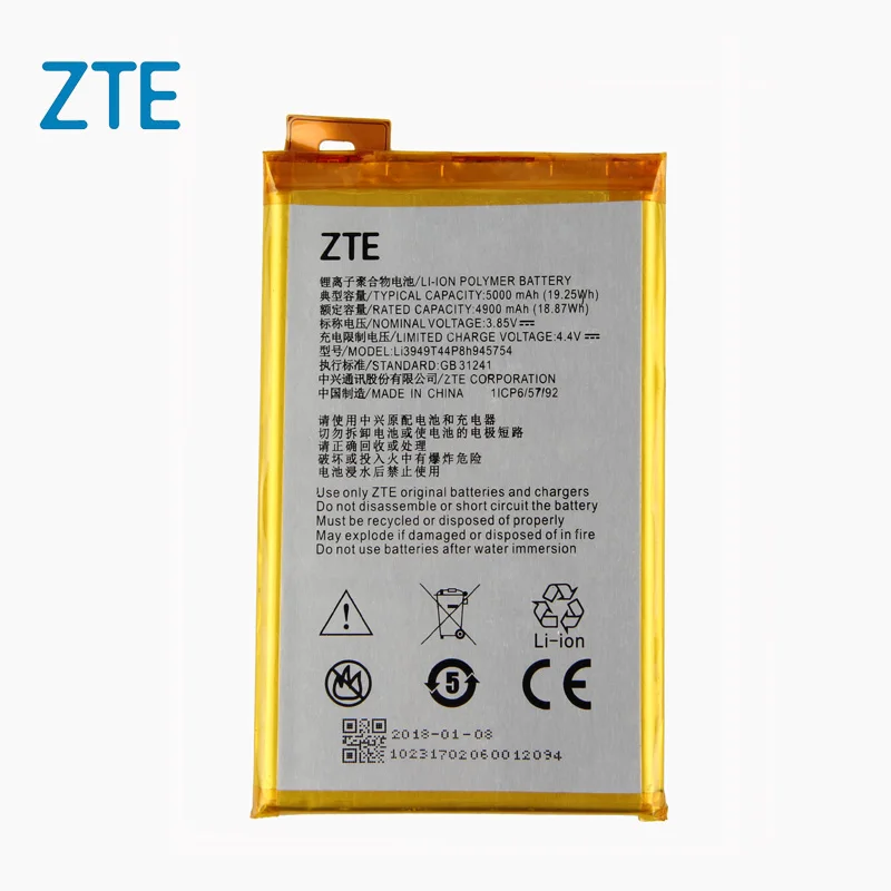 

Original ZTE Li3949T44P8h945754 Phone battery For ZTE Blade A610 Plus ZTE Blade A2 Plus BV0730 A2Plus 5000mAh