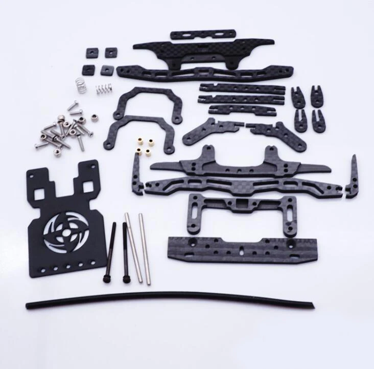 

MS Internal Shock Carbon Fiber Kit MS Inner Suspension Set Spring Shock Absorption Set For Tamiya Mini 4WD Racing Car Model