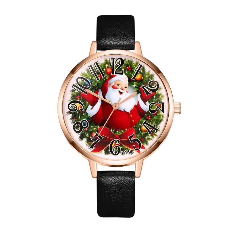 Модные часы для женщин Рождество Санта Клаус Высокое качество Женские кварцевые наручные часы zegarek damski relojes para mujer 4FN - Цвет: Quartz Wristwatches
