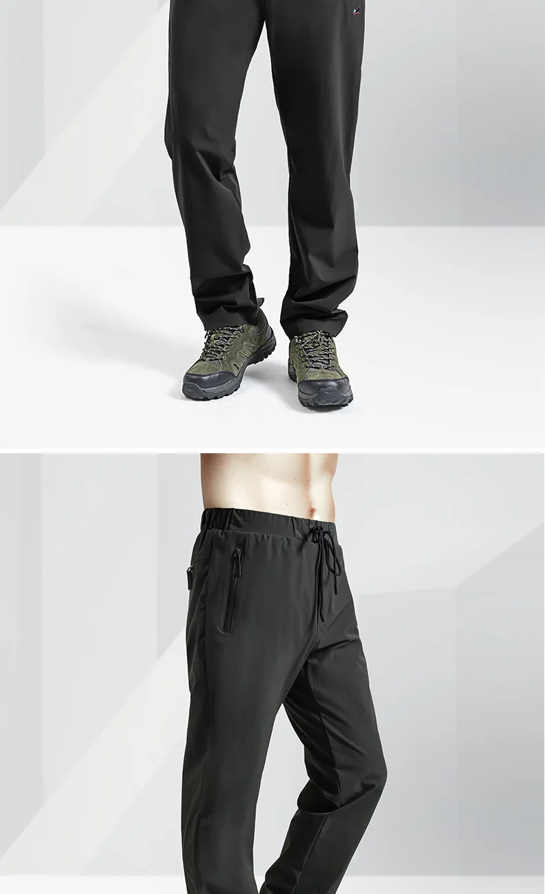 Мужские легкие прочные тканевые брюки для бега, Стрейчевые быстросохнущие тонкие брюки размера плюс, большие, XXXL, 4XL, 5XL, 7XL, большие, водонепроницаемые