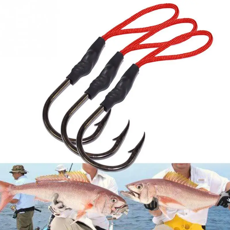 

5Pcs Stainless Steel Fishhook Assistant Hook Boat Jig Fishing With PE Line Saltwater Jig Assist Fishhook for Sea Fishing #15