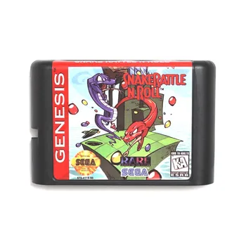 

Snake Rattle 'n Roll 16 bit MD Game Card For Sega Mega Drive For Genesis