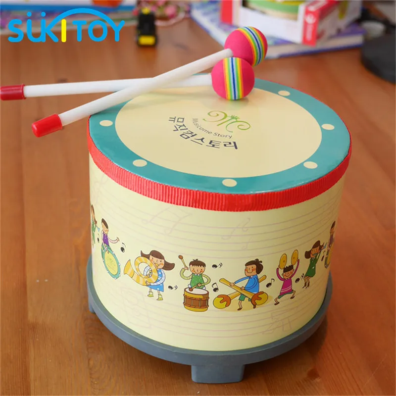 Kid's Soft Montessori Wooden Drum Korea Style Musical Children Learning& Exercising Type High Quanlity Gift For Baby& Kids