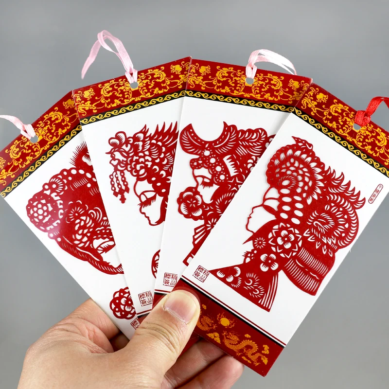 

Tangfoo DIY Chinese Handmade Paper Cutting Gift Sets Hand Painted Paper-cut Home Decoration Cutting Paper Scrapbook Peking Opera
