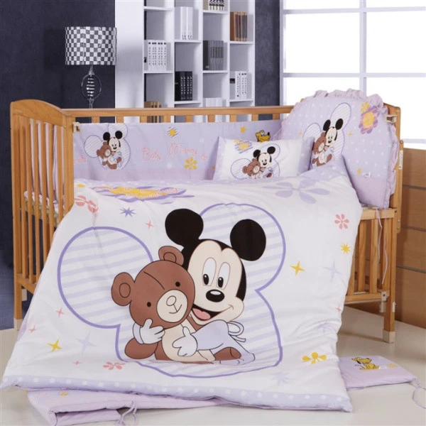 baby minnie mouse crib bedding set 5 pieces