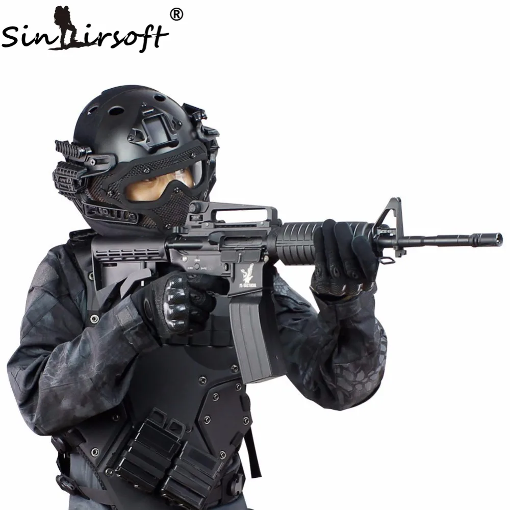 SINAIRSOFT, тактический шлем, новая система G4, ABS, полная маска для лица, с Goggle, для военного страйкбола, пейнтбола, армии, Быстрый Шлем