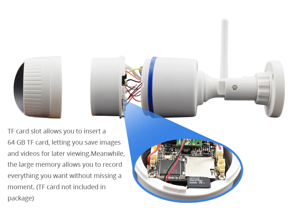 1080P WiFi IP камера 2MP Wi fi беспроводная сетевая P2P наружная пулевая обнаружения