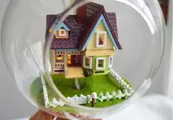 DIY деревянный миниатюрный кукольный домик 3D комплект и стеклянная Пылезащитная крышка хижина и Голосовое управление свет swich с английской