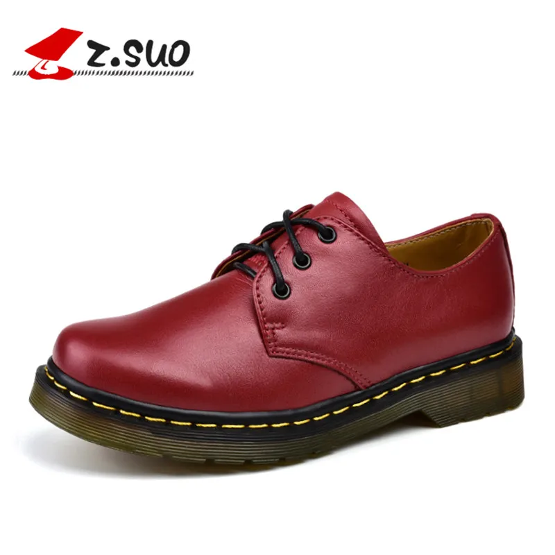 

Z. Suo women's shoes, spring and autumn leather casual shoes, TPR non-slip wear-resistant soles, fashion solid color s