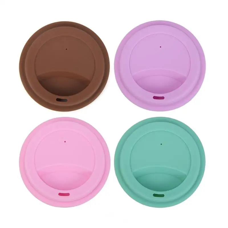 Silicone Leakproof Insulation Cup Lid Cover Anti-Dust Coffee Sealing Lid Cap 