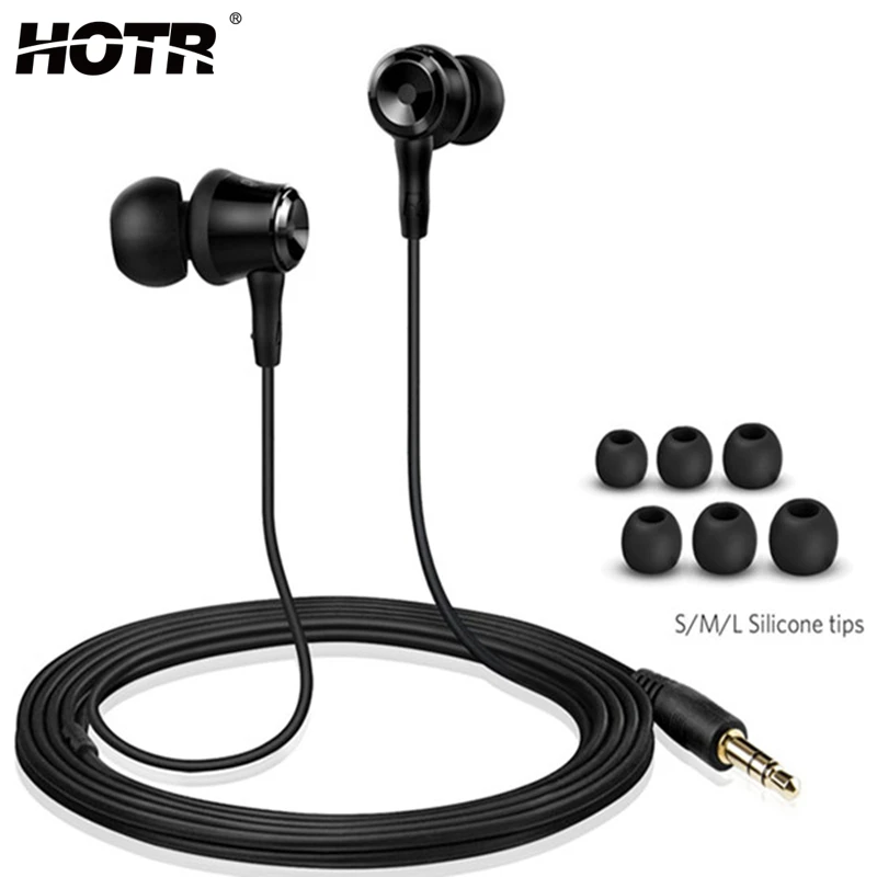 HOTR Tilted Wired Earphone with Microphone Stereo Super Good Sound