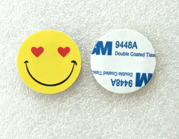 

(100pcs/lot) RFID 125KHz 30mm T5577 Rewritable Coin Cards Tag For Copy Round Shape Sticker use for Mobile phone