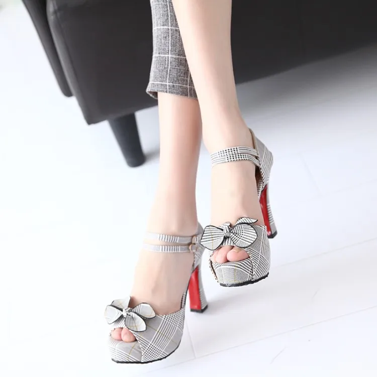 

Big Size11 12 13 14 high heels sandals women shoes woman summer ladies open-toed The fish's mouth cingulate Thick with sandals