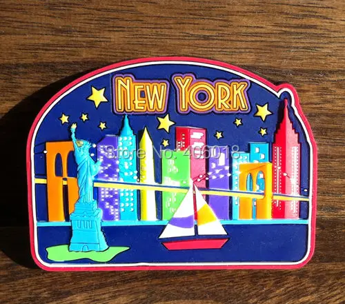 SOUVENIR Rubber FRIDGE MAGNET ------ New York United States