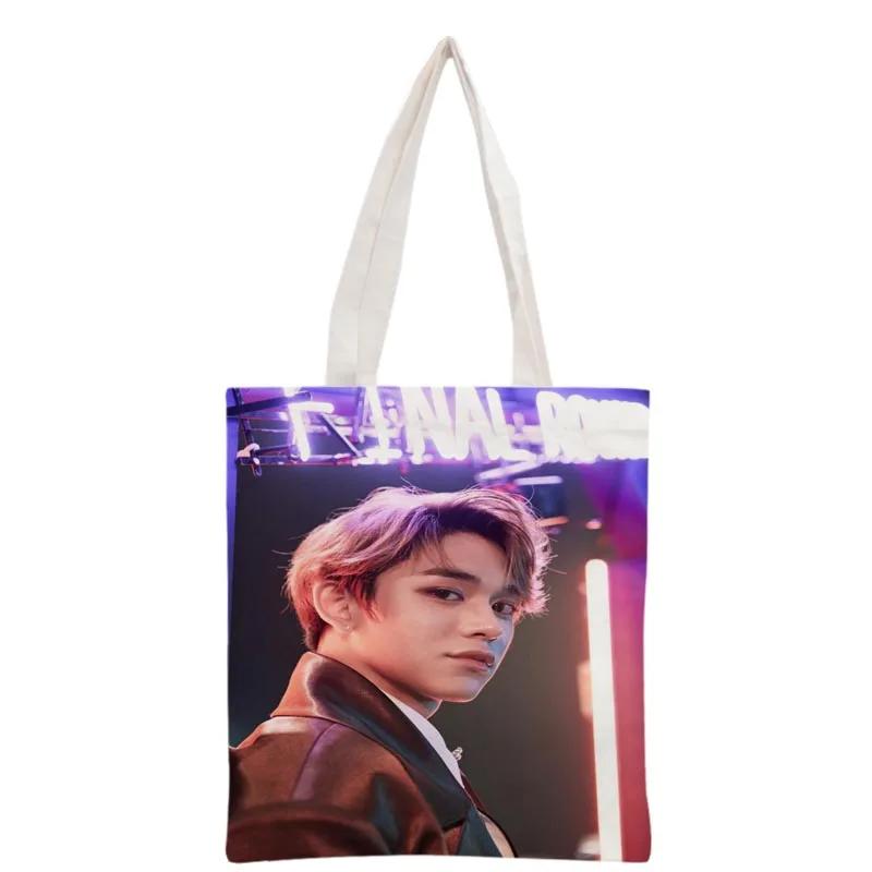 Новое поступление на заказ KPOP NCT Lucas печатная Холщовая Сумка тоут женская сумка