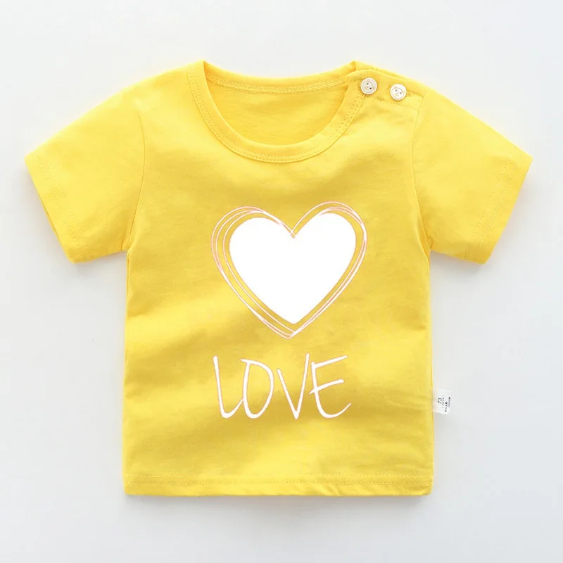 CROAL CHERIE Baby Girls Boys T-Shirt Cotton Children's Shirts Fashion O-Neck Kids Girls Summer Children Clothing Tops 73-110cm  (5)