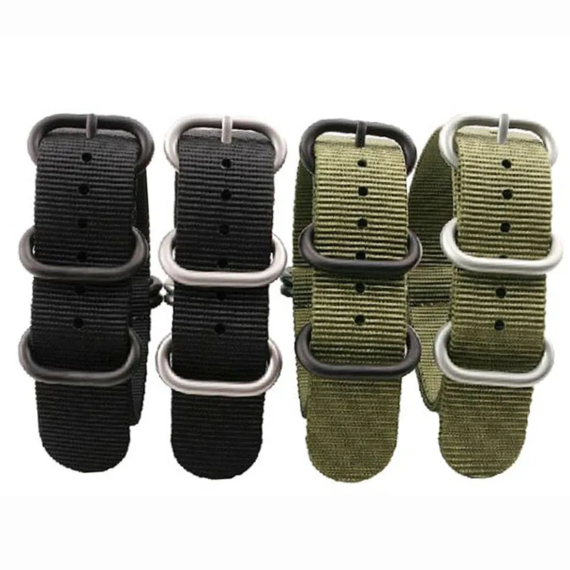 

NEW High Quality Straps 18mm 19mm 20mm 21mm 22mm 23mm 24mm 26mm Black Green Gray Sports Leisure Woven Nylon Watchband