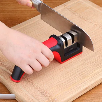 

Knife Sharpener Quick Sharpener Professional 2 Stages Sharpener Knife Grinder Non-Slip Silicone Rubber
