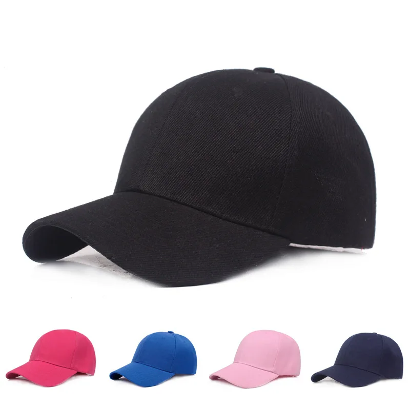 

Men and women curled visor dome top summer baseball cap 56-59cm adjustable red black white purple blue pink S477