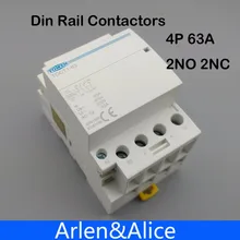 TOCT1 4P 63A 2NC 2NO 220V Катушка 400V~ 50/60HZ Din rail бытовой ac Контактор В соответствии с стандартом