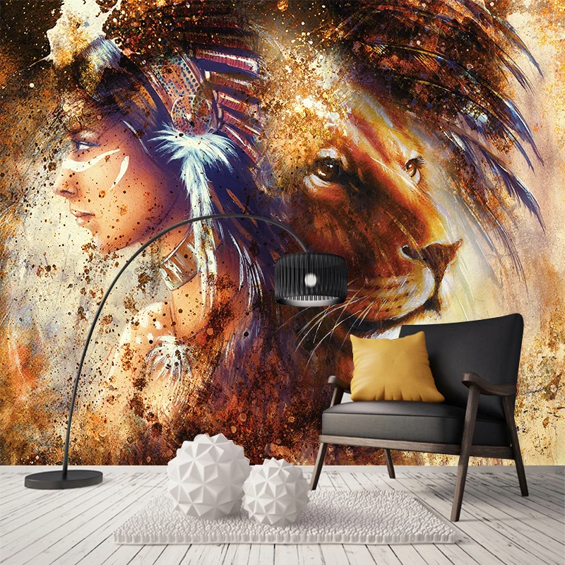 Удивительные животные Тигр пользовательские фото холст стены бумага Настенная фон стены бумага Гостиная Спальня домашний декор YBZ175