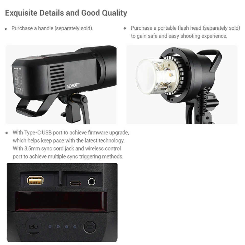 Godox светодиодный светильник для камеры AD600Pro 600Ws TTL HSS Flash 2 4G беспроводной SONY A58 A7RII