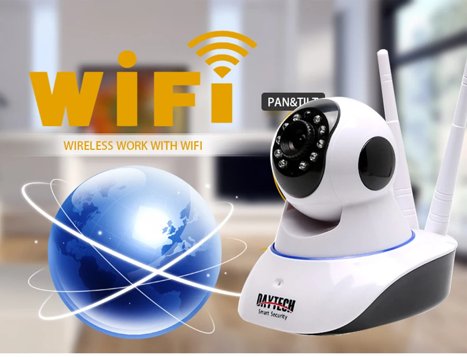 DAYTECH 1080 P Беспроводной IP Камера 2MP Wi-Fi Home Security Камеры видеонаблюдения сети Wi-Fi CCTV Крытый ИК Ночное видение телеметрией