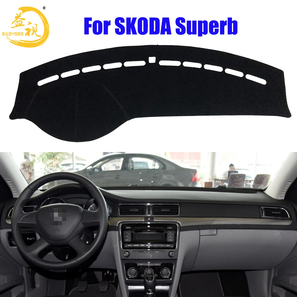 

Easysee Dashboard Cover Pad Dashmat Dash Mat Sun Shade Dash Board Cover Carpet For SKODA Superb Dust proof