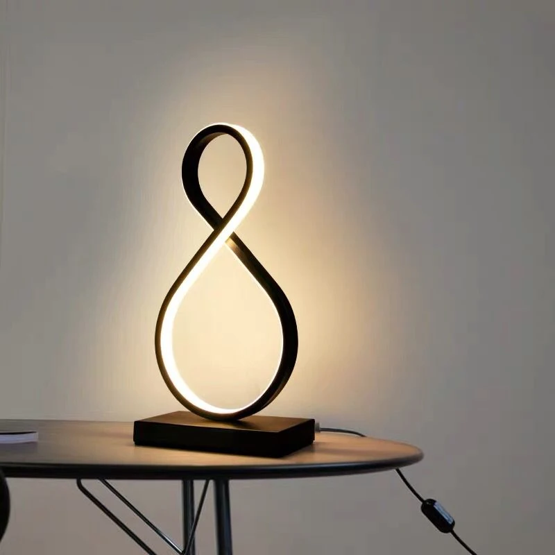 Modern LED Table Lamp Bedroom Reading Desk Light Bedside Lamp Study Eye Protect US/EU Plug Dimable 3
