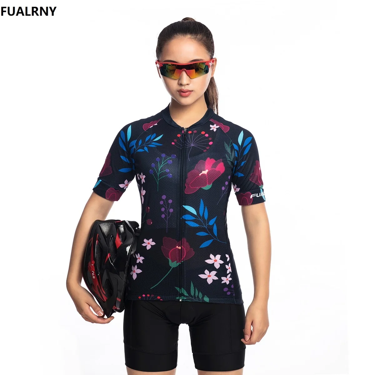 

2019 FUALRNY NEW Women Cycling Jersey Sets Summer Women MTB Bike Cycling Clothing Mountian Bicycle Clothes Ropa Ciclismo Flower