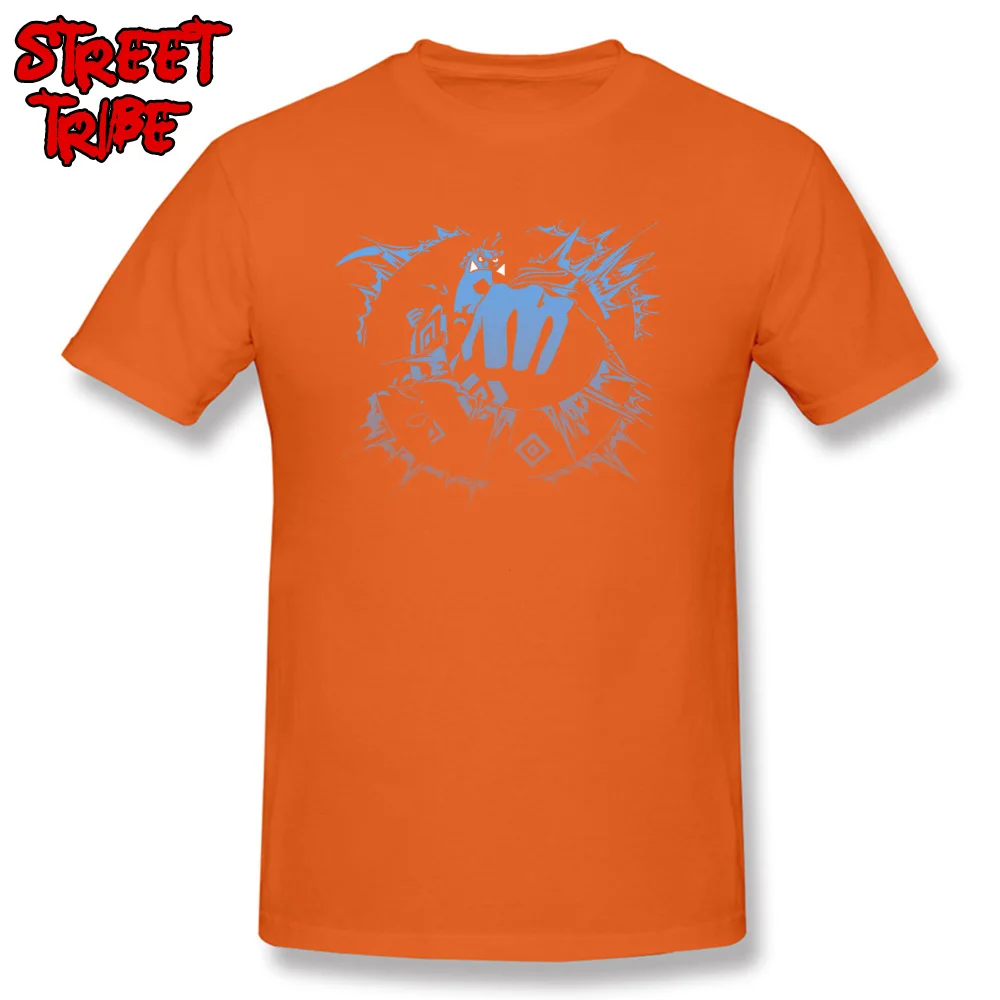 Fishman Punch comfortable Top T-shirts for Men 100% Cotton Summer/Fall Tees Customized T-shirts Short Sleeve Discount Crew Neck Fishman Punch orange