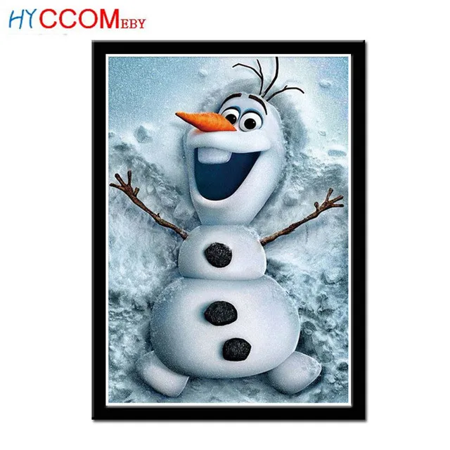 

Paint With Diamond Diy 5D Diamond Painting Full Round Cartoon Snowman Christmas Mosaic Diamond Embroidery Cross Stitch