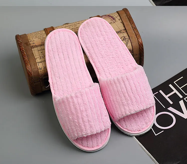 10 pairs Disposable Slippers Hotel Beauty Salon Room open toe Slippers Washable terry cloth Couple big size Slippers