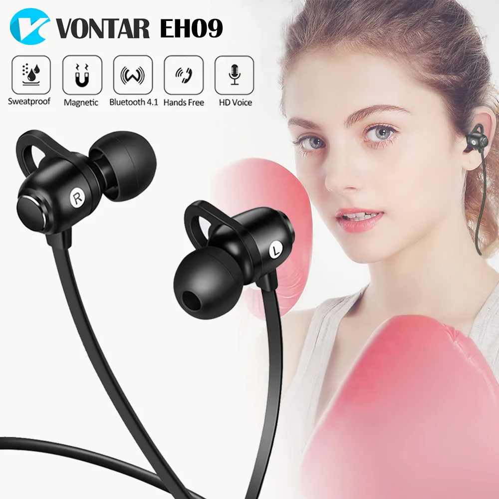 VONTAR CSR8640 Bluetooth Sports Earphones headsets with Mic IPX4 Sweat proof Heavy Bass Stereo