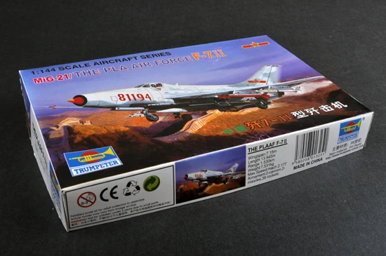 1: 144 Китай Pla Air Force J7-II Истребитель Военный собрать модель самолета