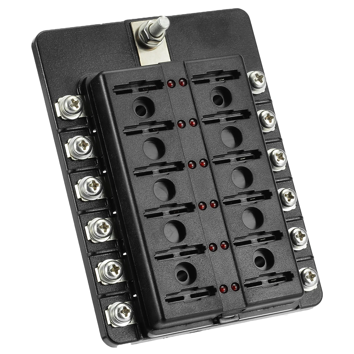4 Way Car Vehicle Circuit Standard ATC Automotive Blade Fuse Box Block Holder JT