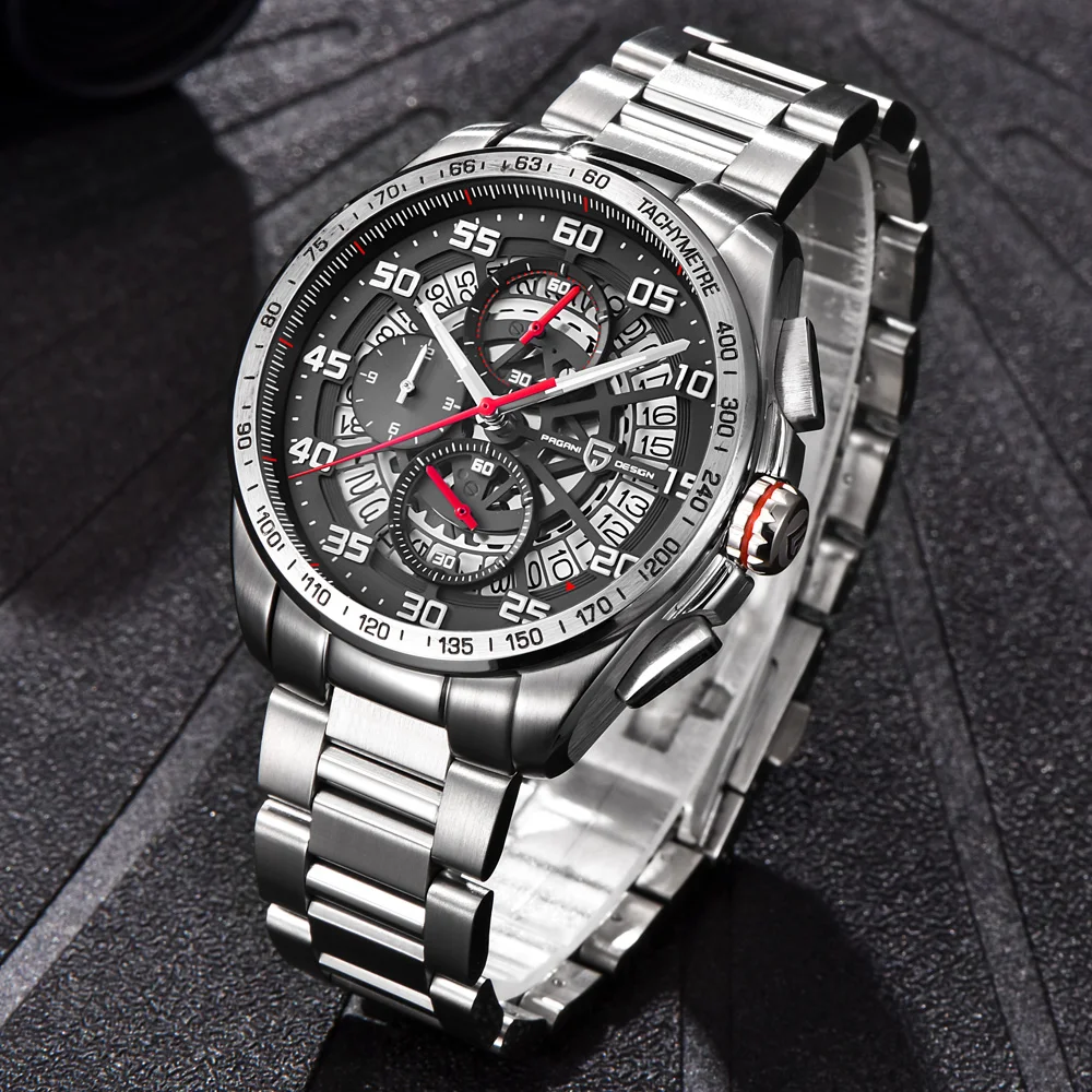 Reloj Hombre, PAGANI Дизайн, Топ бренд, роскошные часы для мужчин, спортивные, с хронографом, кварцевые, водонепроницаемые часы, Relogio Masculino