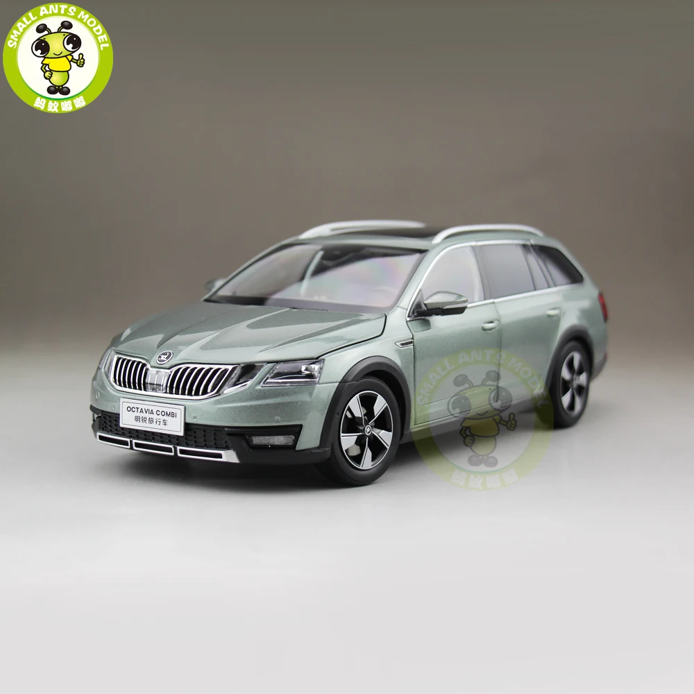US $75.00 118 Octavia Combi Wagon Diecast Metal Car Model Toy Girl Boy Birthday Gift Green Color