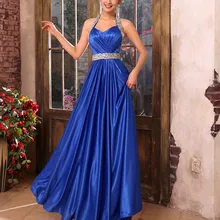 Осеннее длинное атласное платье Королевского синего цвета для свадьбы, женское элегантное платье с открытой спиной, вечернее длинное платье макси vestidos