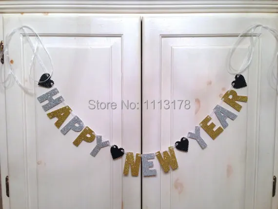 Недорогой новогодний баннер-Новогодние украшения/NYE фото prop/Happy гирлянда