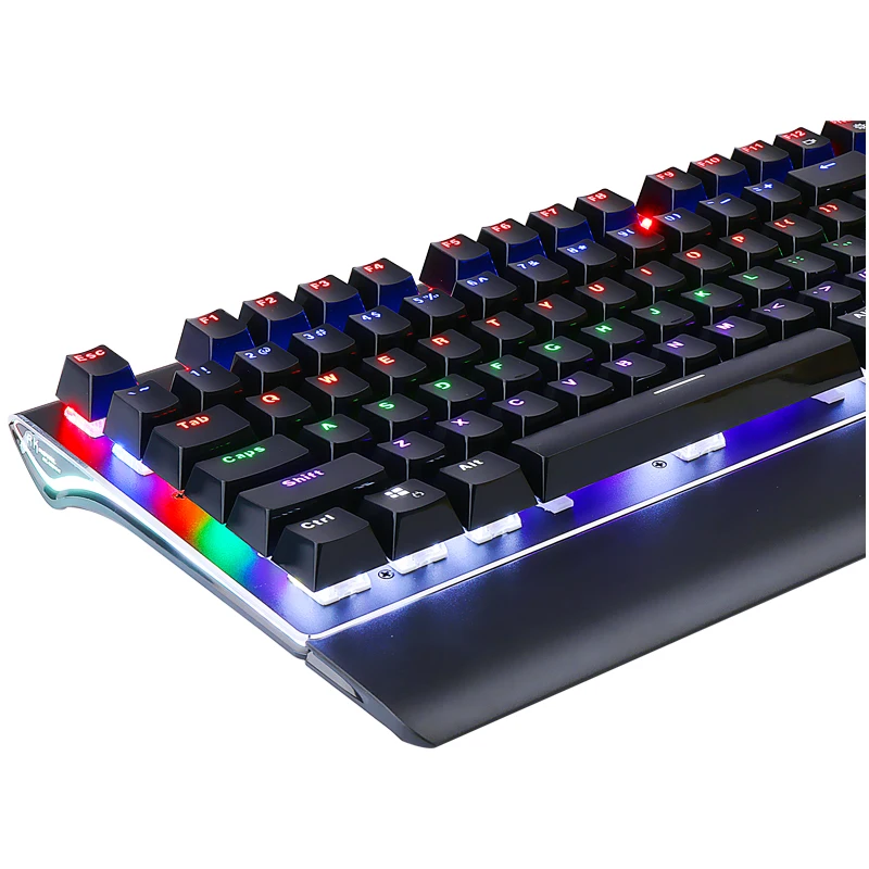 Royal Kludge RK Side 108 клавиш RGB USB Проводная Механическая игровая клавиатура коричневый