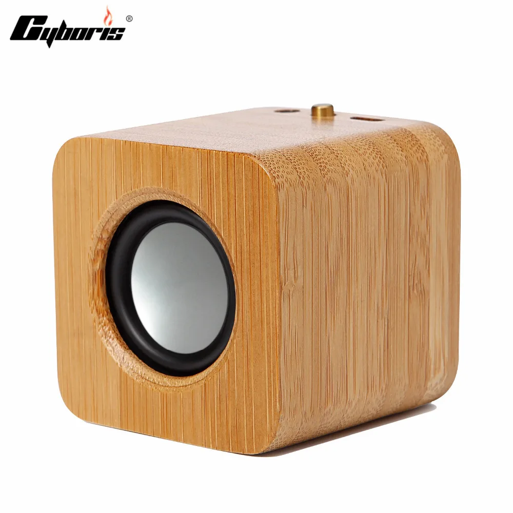 CYBORIS Wooden Wireless Bluetooth Speaker Wireless Stereo Mini Portable
