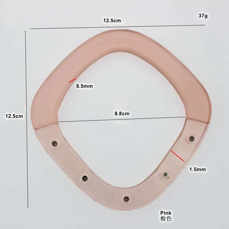 Модный розовый, белый в форме ромба ручка для акриловые сумки Diy Аксессуары Горячая продажа пляжная сумка ручка