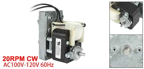

UXCELL FC-YJ61 AC100V-120V 60Hz 20RPM CW Shaded Pole Motor Universal Geared Motor Hot Sale