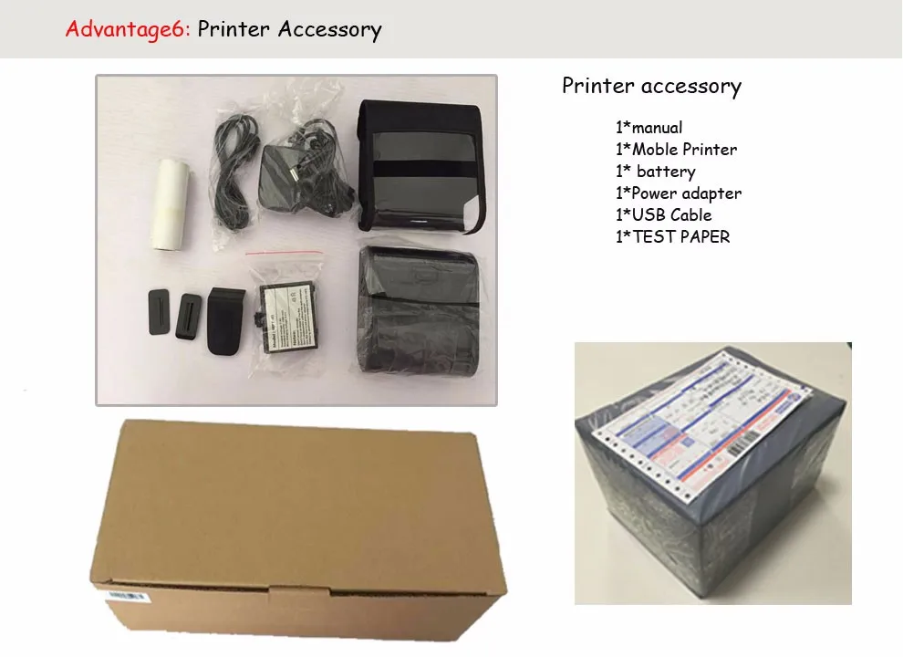 High Quality 80MM protable thermal USB mini printer support Windows Mobile, WINCE, Android Bluetooth printer for project