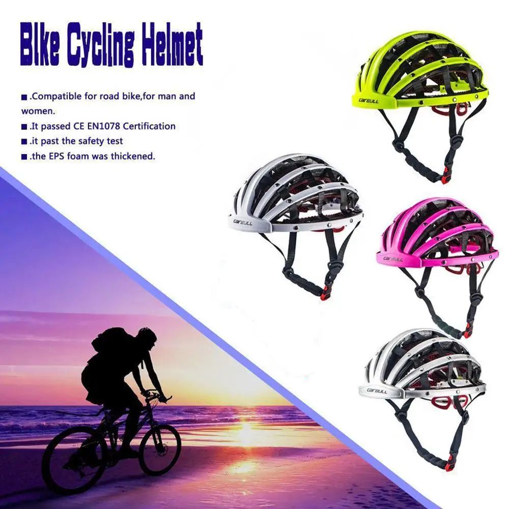 

Foldable Bicycle Helmet Bike Folding helmet Ultralight Unisex Cycling Helmets Road Man Women High Quality Capacete Ciclismo #cx