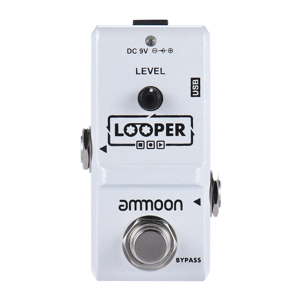 

ammoon AP-09 Nano Loop Electric Guitar Effect Pedal Looper True Bypass Unlimited Overdubs 10 Minutes Recording with USB Cable