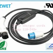 J1772 EVSE зарядное устройство для электромобиля промышленная пробка Dousida AC120V~ 250V 16A J1772 штекер Тип 1 зарядное устройство с IndustrialPlug вход