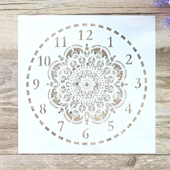 

15 cm 30 cm 40 cm DIY Craft Clock tencil For Walls Painting Scrapbooking Stamping Stamps Album Decorative Embossing Paper Cards