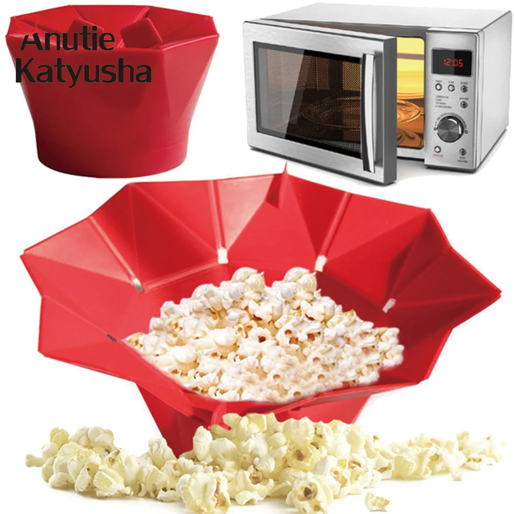 

1Pc Magic Microwave Silicone Popcorn Maker Fold Bucket Popper Bowl DIY Healthy Snack Makers Container Kitchen Baking Tools